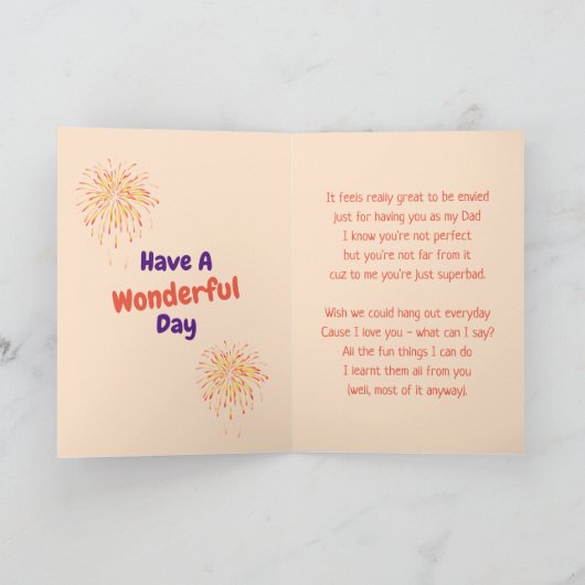 PAPA - Een Coole Kerel Kaart (Binnen)