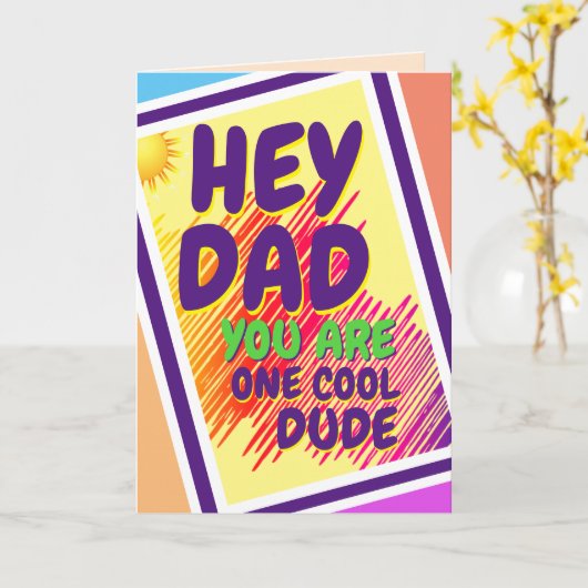 PAPA - Een Coole Kerel Kaart (Gele Bloem)