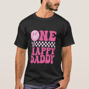 Papa één gelukkige 1e verjaardag meisje thema fami t-shirt