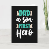 Papa een zoon Eerste Held Kaart (Voorkant)