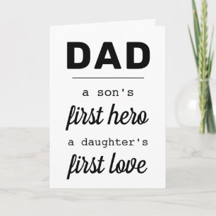 Papa: een zoon zijn eerste held Vaderdag typografi Kaart
