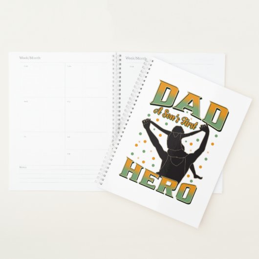 Papa een zoons eerste held planner (Display)