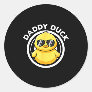 Papa Eend Papa Ik Hou Van Eenden Familie Liefhebbe Ronde Sticker