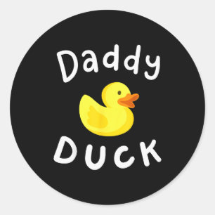 Papa Eend Verjaardag Rubber Eend Liefhebber Famili Ronde Sticker