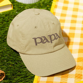 Papa Eenvoudige Trendy Moderne Typografie Custom Geborduurde Pet