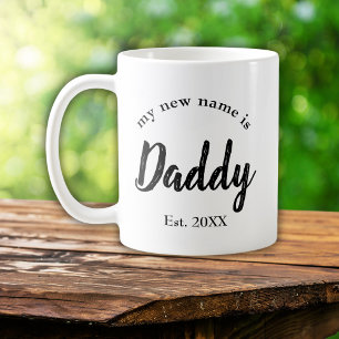 Papa eerste jaar zwarte eerste keer papa onthullin koffiemok