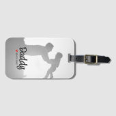 Papa, eerste vaderdag, eerste gelukkige vader bagagelabel (Voorkant (horizontaal))