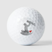 Papa, eerste vaders dag, eerste gelukkige vader golfballen (Voorkant)
