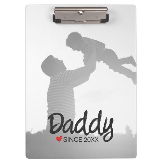 Papa, eerste vaders dag, eerste gelukkige vader klembord (Voorkant)