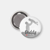 Papa, eerste vaders dag, eerste gelukkige vader magneet (Voorkant / Achterkant)