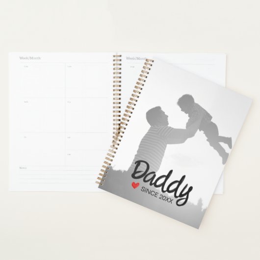 Papa, eerste vaders dag, eerste gelukkige vader planner (Display)