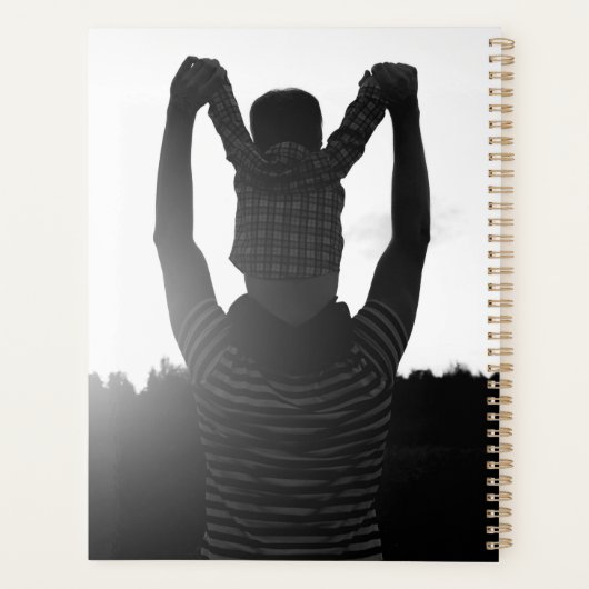 Papa, eerste vaders dag, eerste gelukkige vader planner (Achterkant)