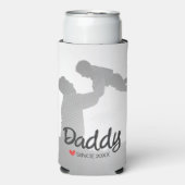 Papa, eerste vaders dag, eerste gelukkige vader seltzer blikjeskoeler (Seltzer Voorkant)