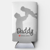 Papa, eerste vaders dag, eerste gelukkige vader seltzer blikjeskoeler (Voorkant)