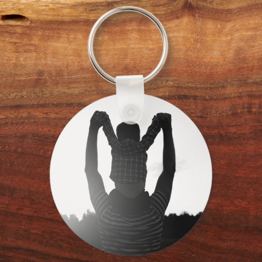 Papa, eerste vaders dag, eerste gelukkige vader sleutelhanger (Achterkant)