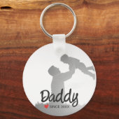 Papa, eerste vaders dag, eerste gelukkige vader sleutelhanger (Voorkant)