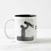 Papa, eerste vaders dag, eerste gelukkige vader tweekleurige koffiemok (Links)