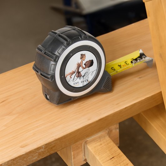 Papa Elegant Script Minimale Vaderdag Gift Foto Rolmaat