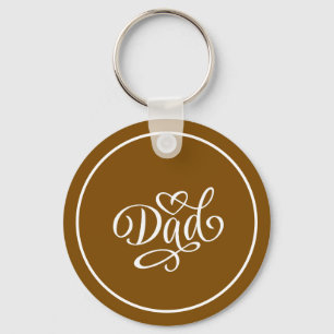 Papa elegante script lettering, Vaderdag Sleutelhanger