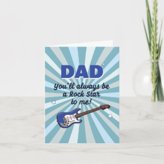 Papa Elektrische Gitaar Rockster Cool Blauw Kaart