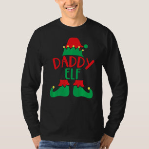 Papa Elf Bijpassende Familie Kerstmis Kostuum T-shirt