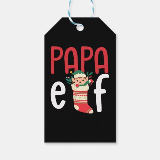 Papa Elf Cadeaulabel (Voorkant)