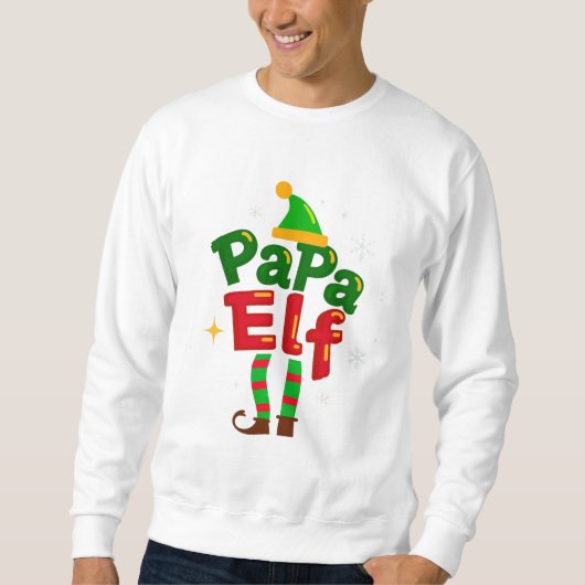 Papa Elf Christmas Family Pajama Design Trui (Voorkant)