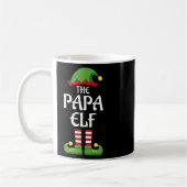 Papa elf familie bijpassende groep kerst vader koffiemok (Links)