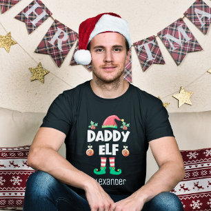 Papa elf familie die de kerstman bij elkaar past t-shirt