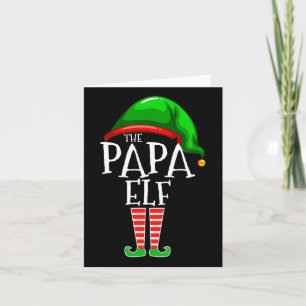 Papa Elf Familie Matching Groep Kerst Cadeau Groot Kaart
