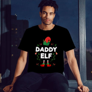 Papa elf familie voor kerstmis, naam T- T-shirt