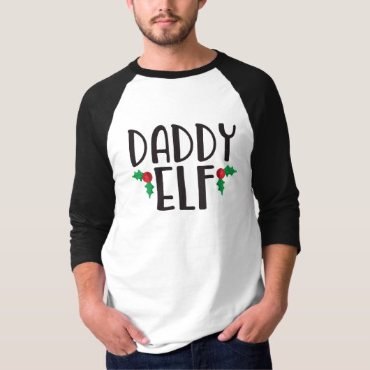 Papa Elf Family Kerstcadeau T-shirt (Voorkant)