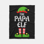 Papa Elf Family Matching Group Christmas Dad  Fleece Deken (Voorkant)