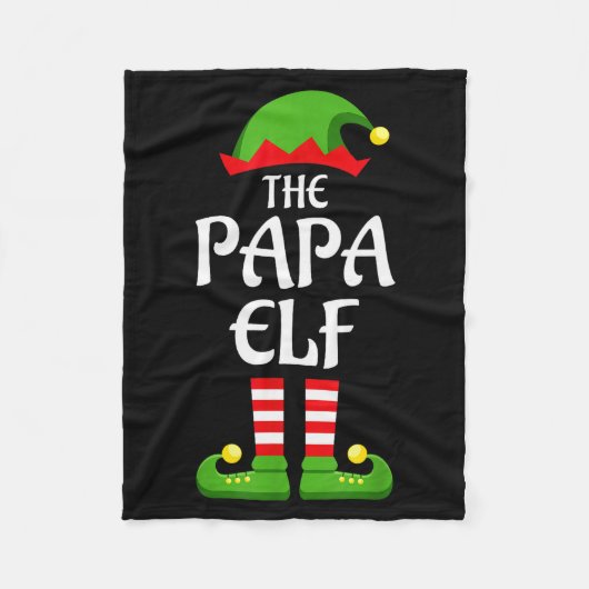 Papa Elf Family Matching Group Christmas Dad  Fleece Deken (Voorkant)