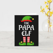 Papa Elf Family Matching Group Christmas Dad  Kaart (Gele Bloem)