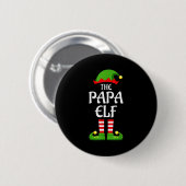 Papa Elf Family Matching Group Christmas Dad  Ronde Button 5,7 Cm (Voorkant /achterkant)