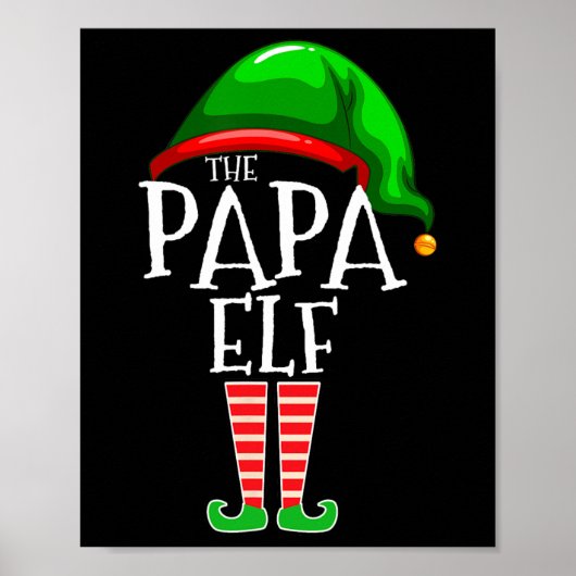 Papa Elf Family Matching Group kerstcadeau Gran Poster (Voorkant)