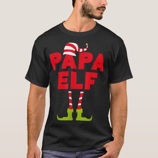 Papa Elf Grappig bijpassend kerstkostuum T-shirt (Voorkant)
