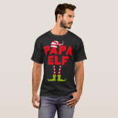Papa Elf Grappig bijpassend kerstkostuum T-shirt (Voorkant volledig)