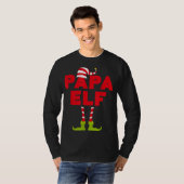 Papa Elf Grappig bijpassend kerstkostuum T-shirt (Voorkant volledig)