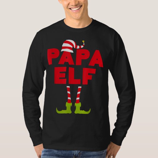 Papa Elf Grappig bijpassend kerstkostuum T-shirt (Voorkant)
