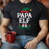 Papa Elf Grappig Familie Kerstmis Matching T-shirt