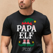 Papa Elf Grappig Familie Kerstmis Matching T-shirt