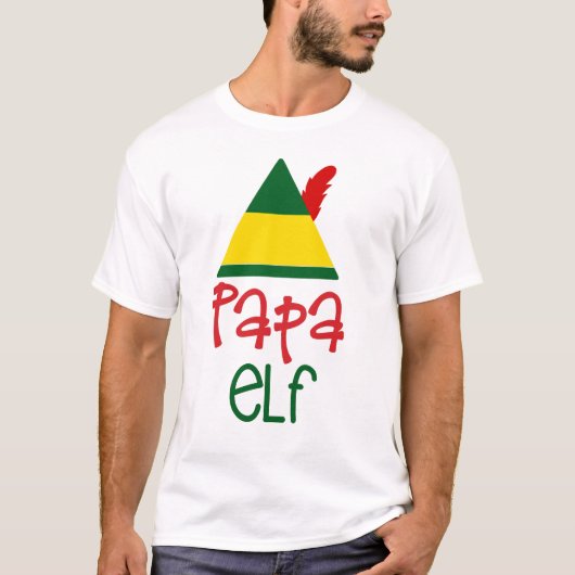 Papa Elf kerstfeestdag T-shirt (Voorkant)