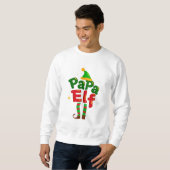 Papa Elf Kerstmis Familie Pyjama Design Trui (Voorkant volledig)