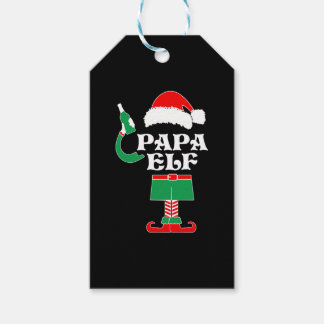Papa Elf Mannen Elf Kerstmis voor Ugandekerst El Cadeaulabel