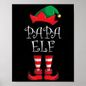 Papa Elf Matching Family Christmas Party Pajama Pa Poster (Voorkant)