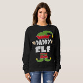 Papa Elf Squad Papa Kerst Elf Kostuum Trui (Voorkant volledig)