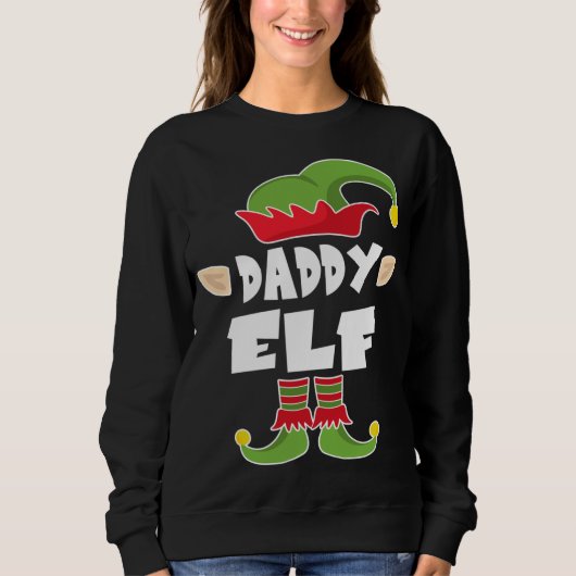 Papa Elf Squad Papa Kerst Elf Kostuum Trui (Voorkant)