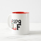 Papa Elf Tweekleurige Koffiemok (Voorkant links)